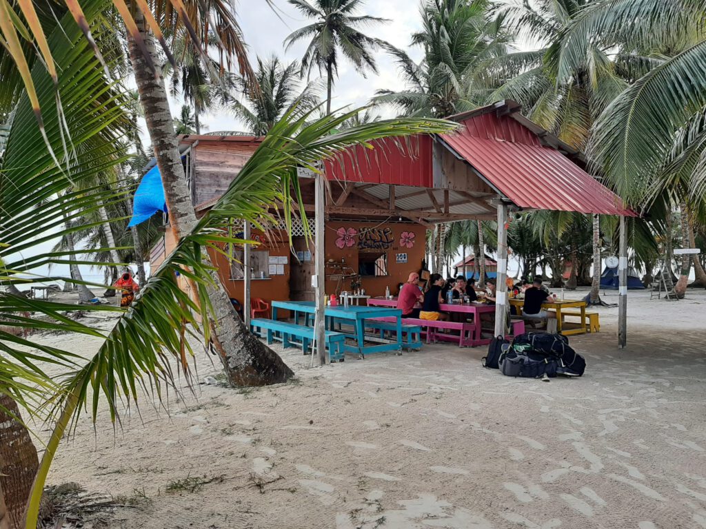 Het restaurant op de san blas eilanden