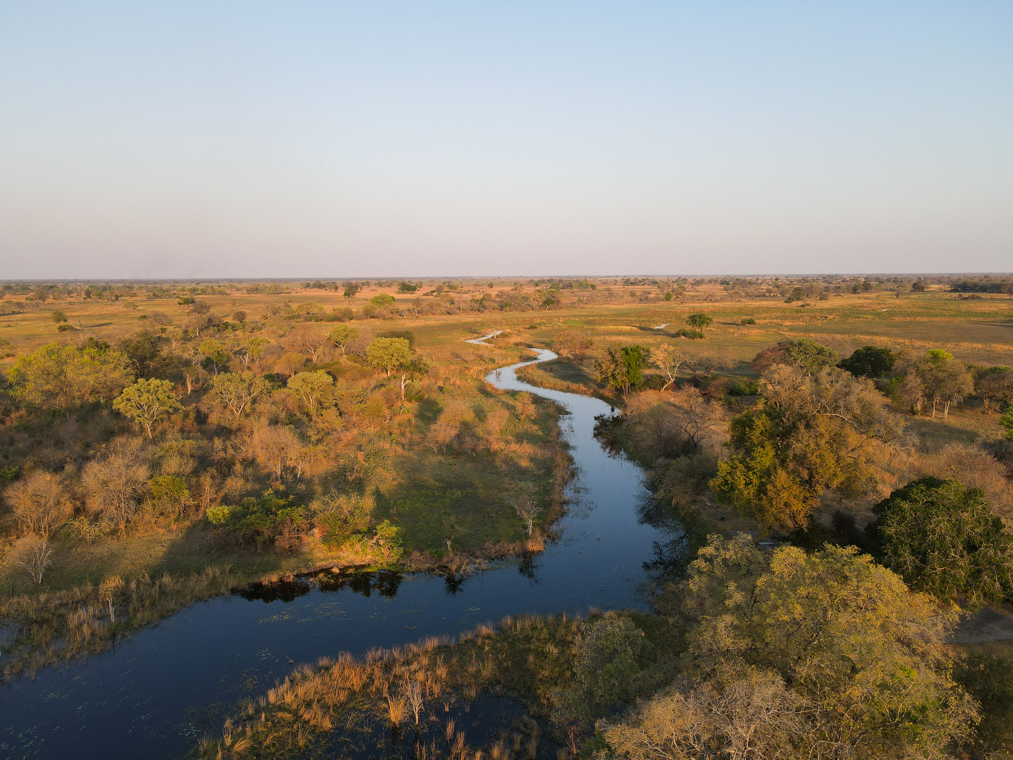 Nkasa Rupara nationaal park vanuit de lucht, vanaf Rupara restcamp