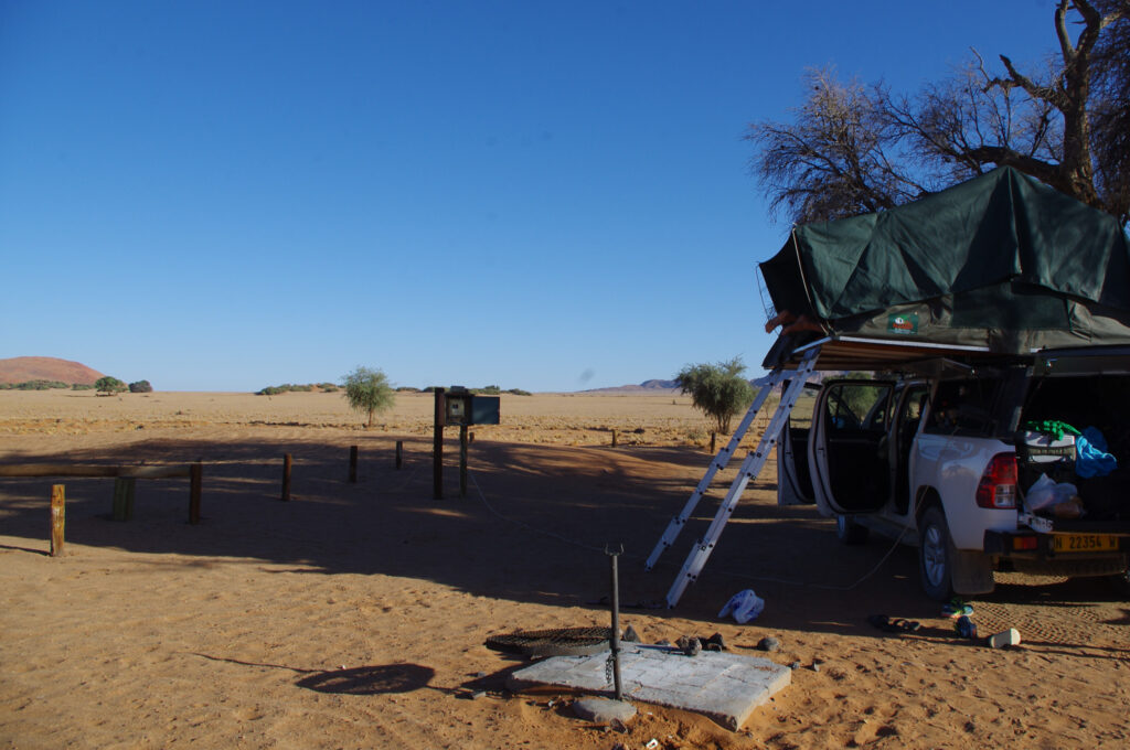 Sesriem Campsite. Eén van de gave campsites in Namibië