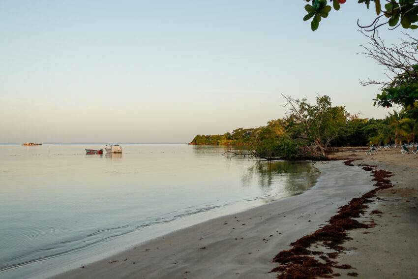 Een van de prachtige stranden van Jamaica