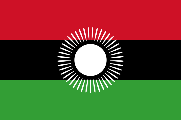 De oude vlag van Malawi